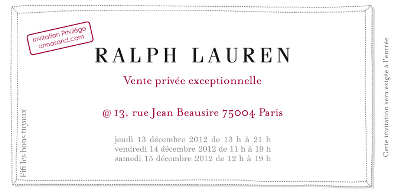 Vente privée Ralph Lauren